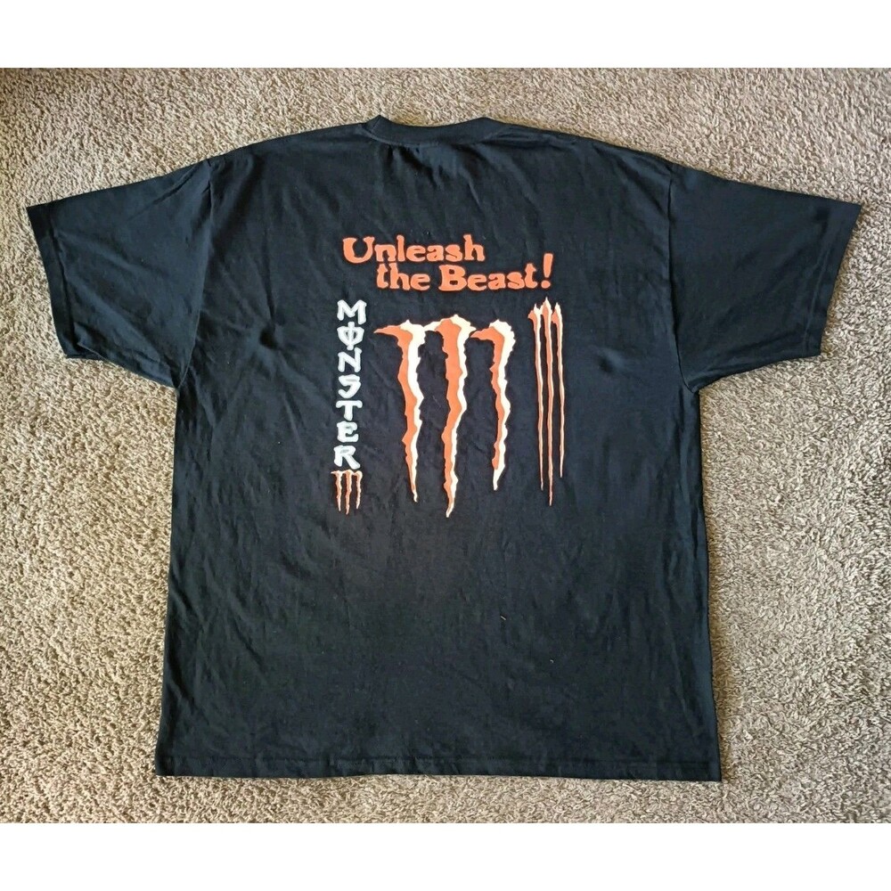 Monster Energy T-Shirt Men's Size 2XL Graphic Print Black Shirt